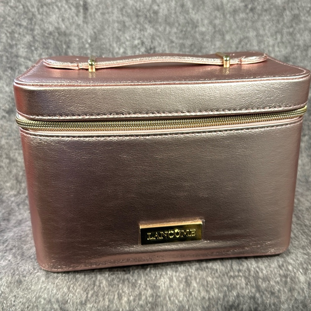 Lancome 2025 Beauty Box Bag/Case Metallic Pink Vanity Holday New